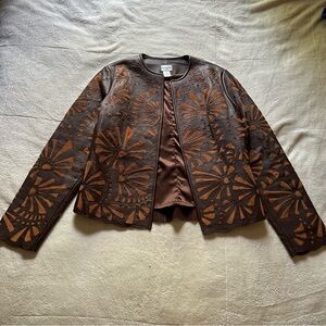 Floral Leather Jacket